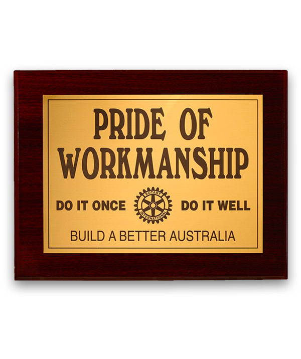 Do It Once-Do It Well<br>Executive Plaque
